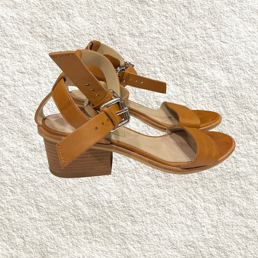 Clarks Women's Narrative Berrick Block Heel Double Strap Buckle Sandals Size 6 - Picture 6 of 8